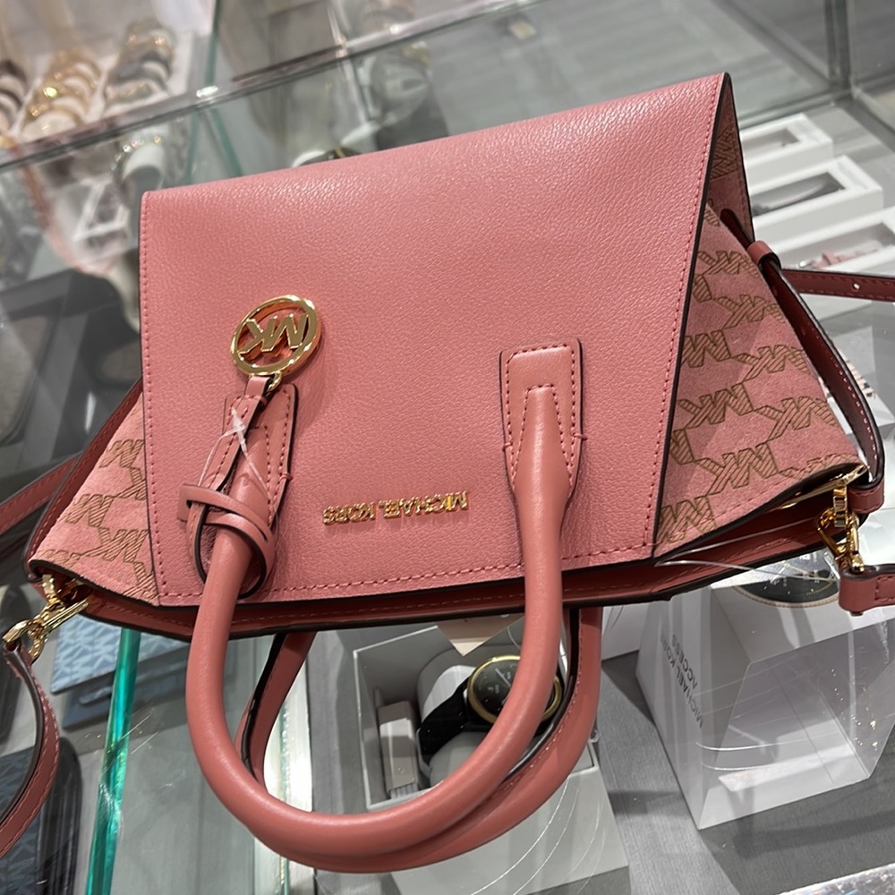 Michael Kors Avril Small Signature PVC Top Zip Satchel Crossbody Bag
Rose - Picture 8 of 16